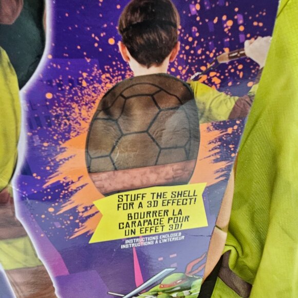 New Child Teenage Mutant Ninja Turtle Costume Boy L 12-14 Rubies Michelangelo - Picture 6 of 15